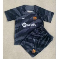 Barcelona Torwart Fußballbekleidung Auswärtstrikot Kinder 2022-23 Kurzarm (+ kurze hosen)